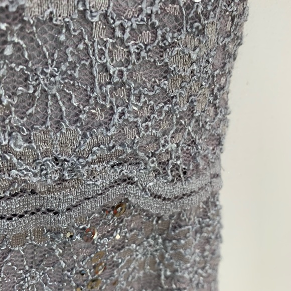 Alex Evenings 4P silver sequins  dress pockets - Picture 11 of 16